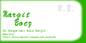 margit bocz business card